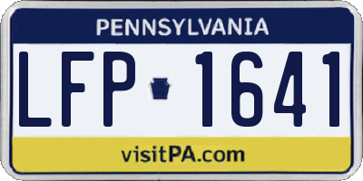 PA license plate LFP1641