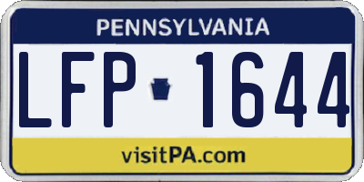 PA license plate LFP1644