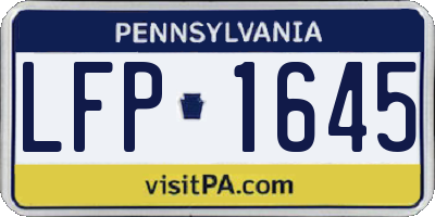 PA license plate LFP1645