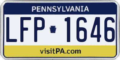PA license plate LFP1646
