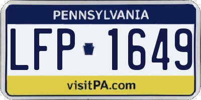 PA license plate LFP1649