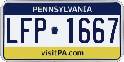 PA license plate LFP1667