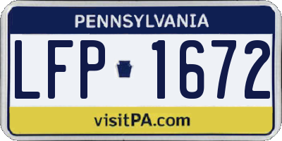 PA license plate LFP1672