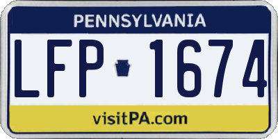 PA license plate LFP1674
