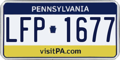 PA license plate LFP1677