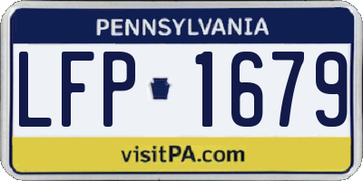 PA license plate LFP1679
