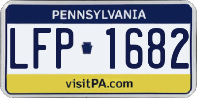 PA license plate LFP1682