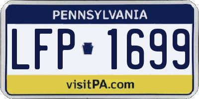PA license plate LFP1699