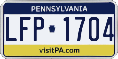 PA license plate LFP1704