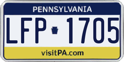 PA license plate LFP1705