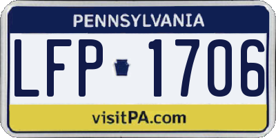 PA license plate LFP1706