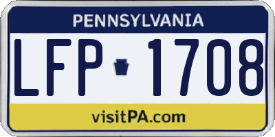 PA license plate LFP1708