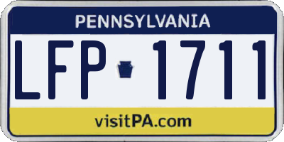 PA license plate LFP1711
