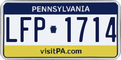 PA license plate LFP1714