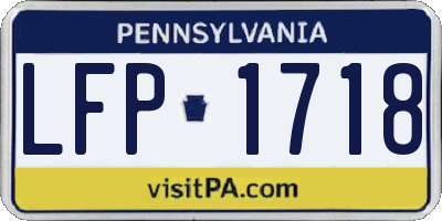 PA license plate LFP1718