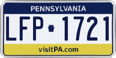 PA license plate LFP1721