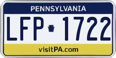 PA license plate LFP1722