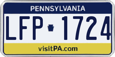 PA license plate LFP1724