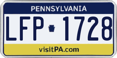 PA license plate LFP1728