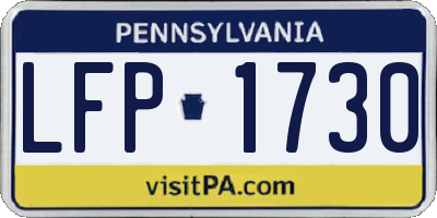 PA license plate LFP1730
