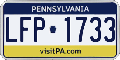 PA license plate LFP1733