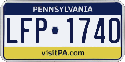 PA license plate LFP1740