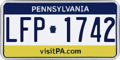 PA license plate LFP1742