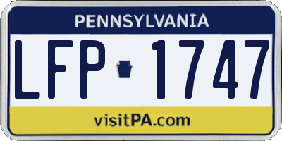 PA license plate LFP1747