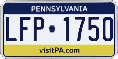 PA license plate LFP1750