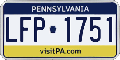 PA license plate LFP1751