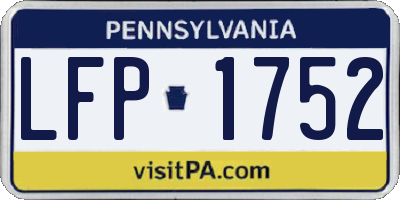 PA license plate LFP1752