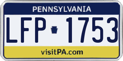 PA license plate LFP1753