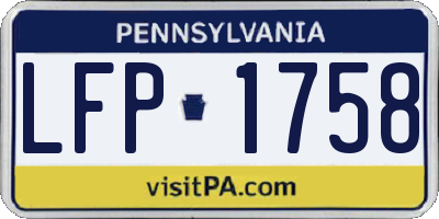 PA license plate LFP1758
