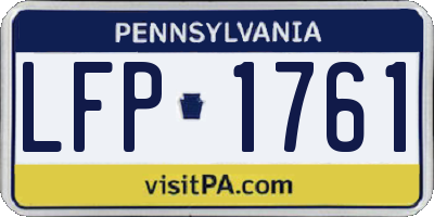 PA license plate LFP1761