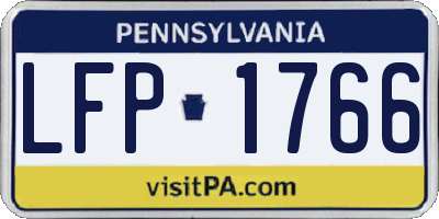 PA license plate LFP1766