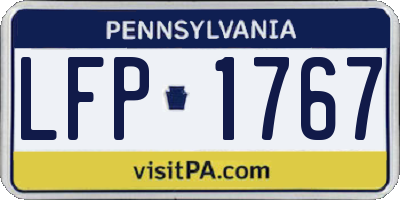 PA license plate LFP1767