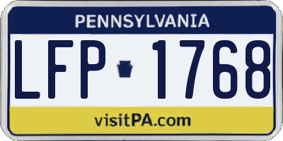 PA license plate LFP1768
