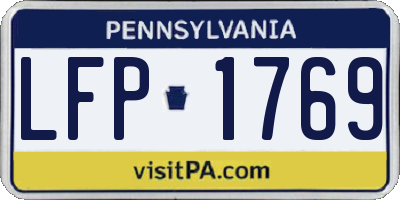 PA license plate LFP1769