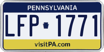 PA license plate LFP1771