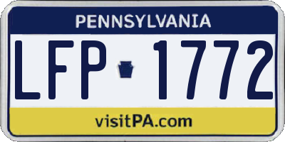 PA license plate LFP1772