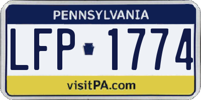 PA license plate LFP1774