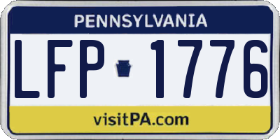 PA license plate LFP1776