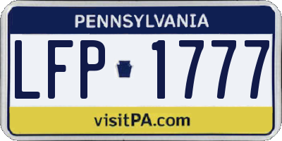 PA license plate LFP1777