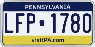 PA license plate LFP1780