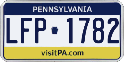 PA license plate LFP1782