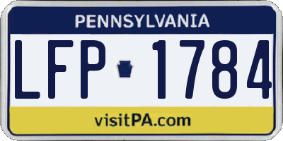 PA license plate LFP1784
