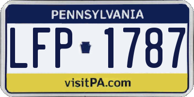 PA license plate LFP1787