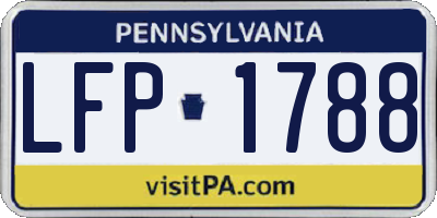 PA license plate LFP1788