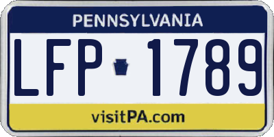 PA license plate LFP1789
