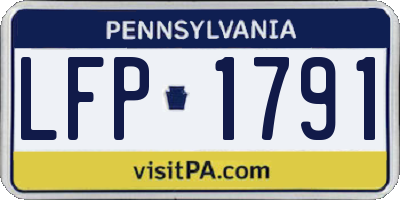 PA license plate LFP1791